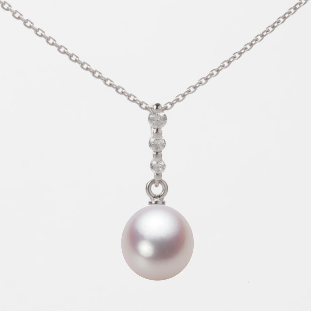 8.0mm アコヤ真珠ペンダント （ホワイトピンク・ロゼ）