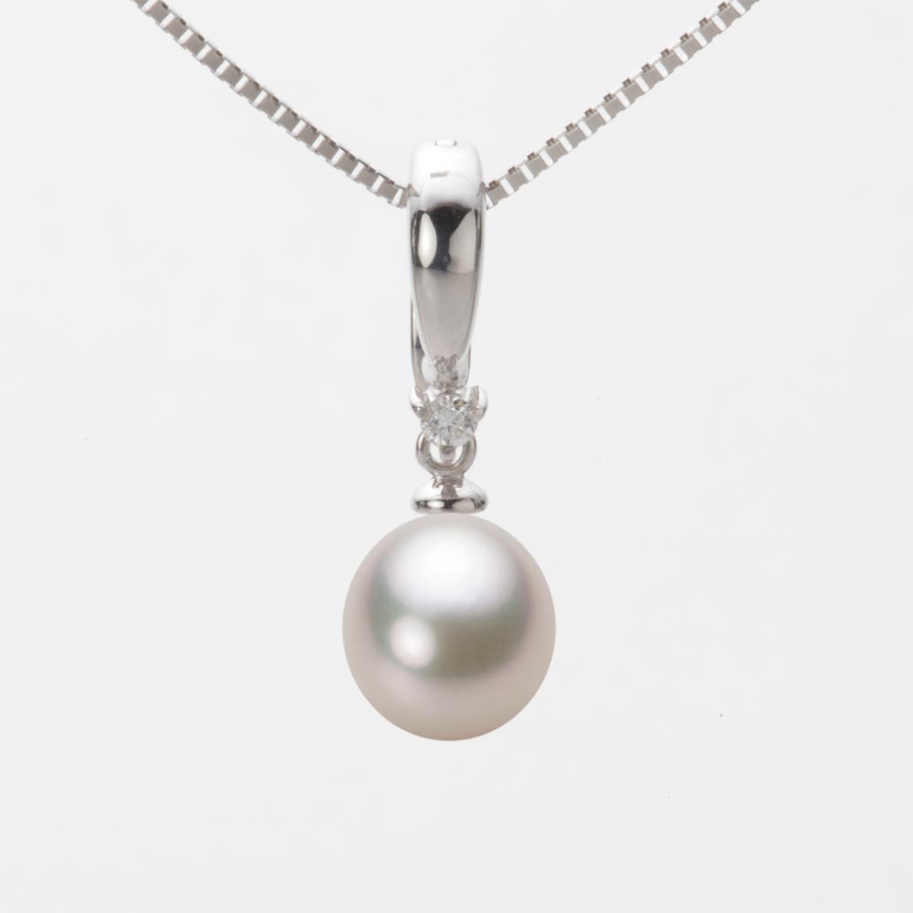 8.0mm アコヤ真珠ペンダント （シャンパンホワイト）