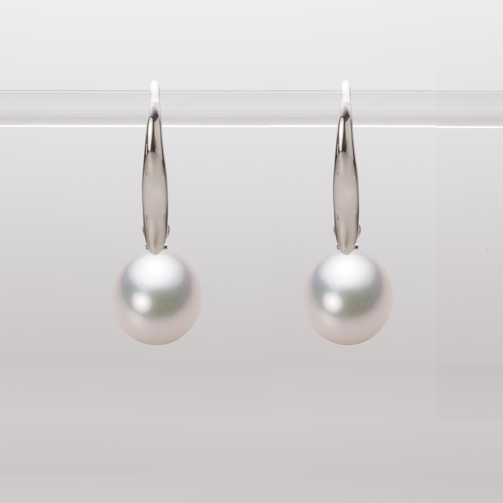 8.0mm アコヤ真珠ピアス （ホワイトピンク・マリン）