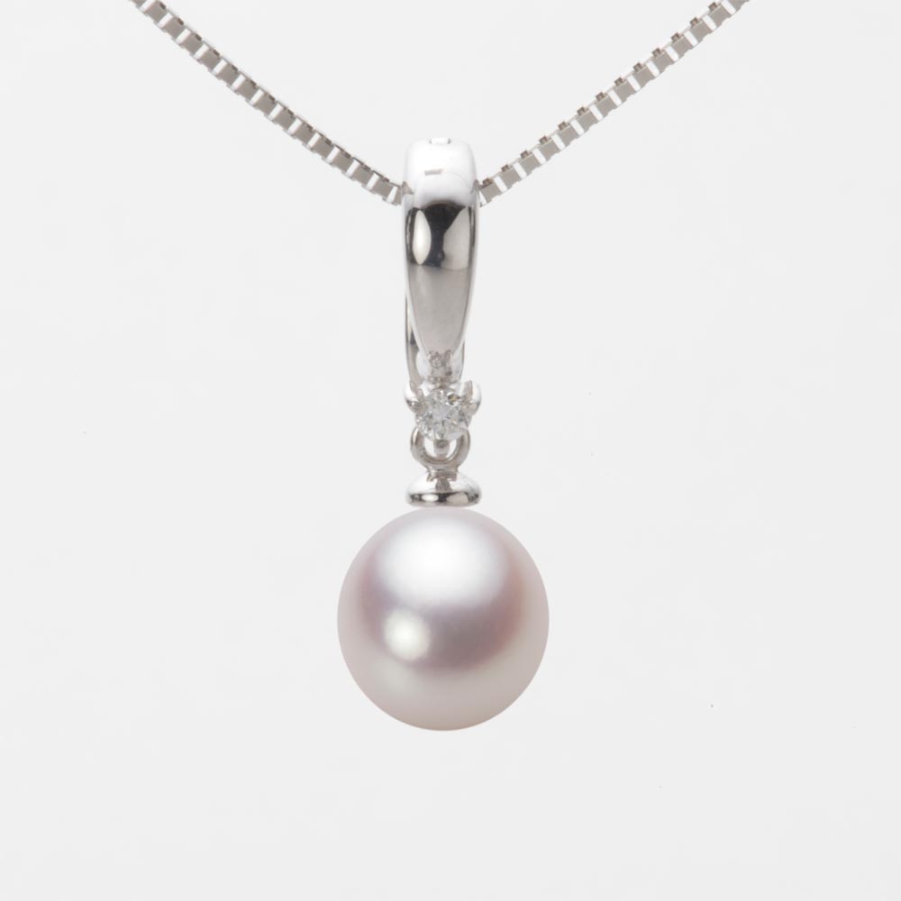 8.0mm アコヤ真珠ペンダント （ホワイトピンク・ロゼ）