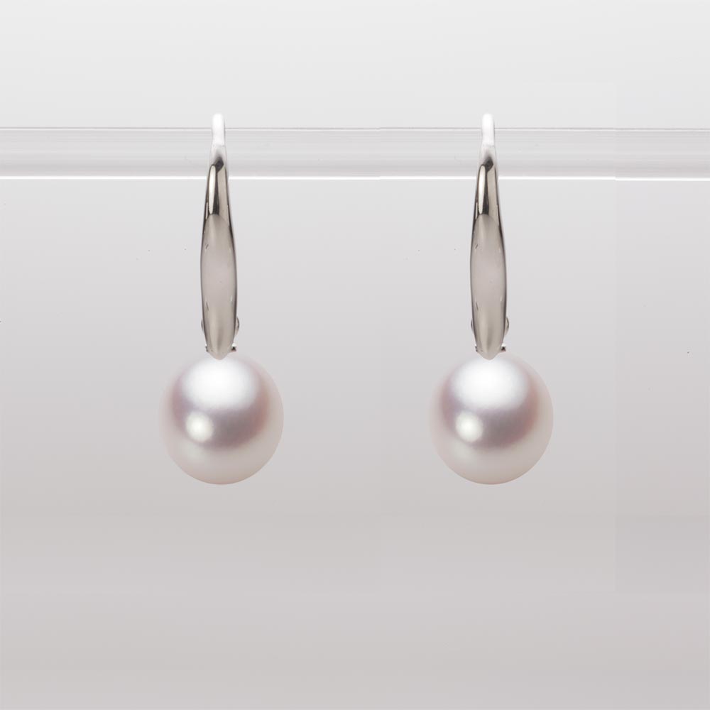 8.0mm アコヤ真珠ピアス （ホワイトピンク・ロゼ）