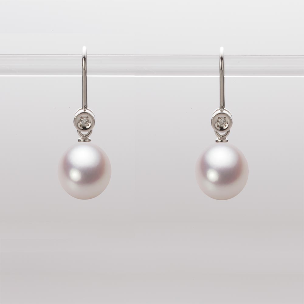 8.0mm アコヤ真珠ピアス （ホワイトピンク・ロゼ）