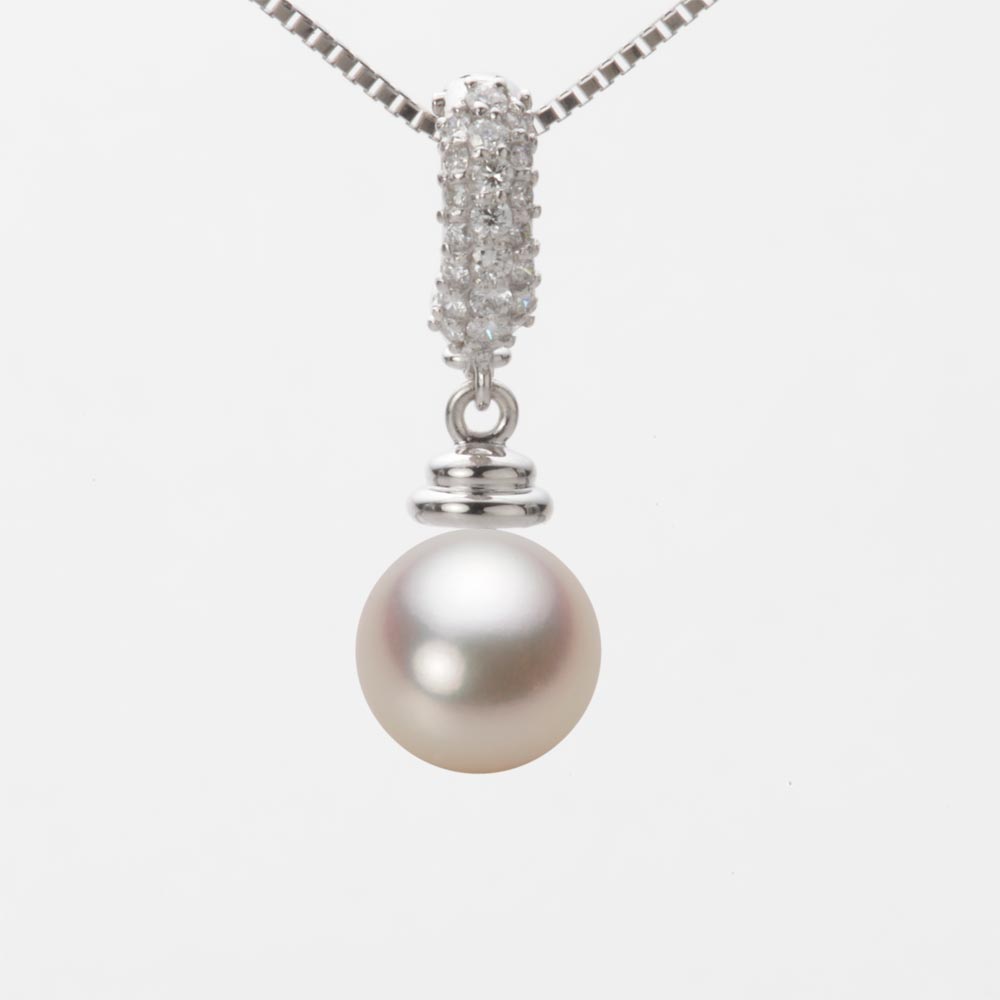 8.0mmアコヤ真珠ペンダント（シャンパンゴールド）