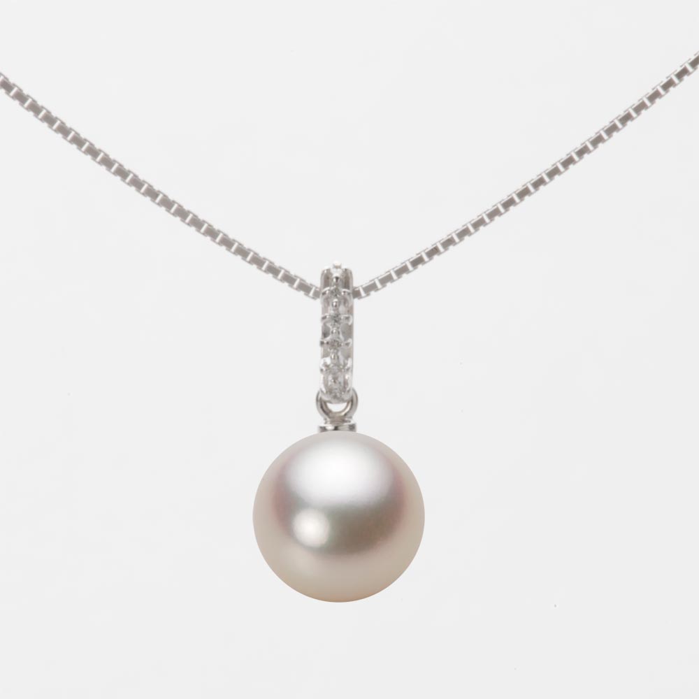 8.0mmアコヤ真珠ペンダント（シャンパンゴールド）