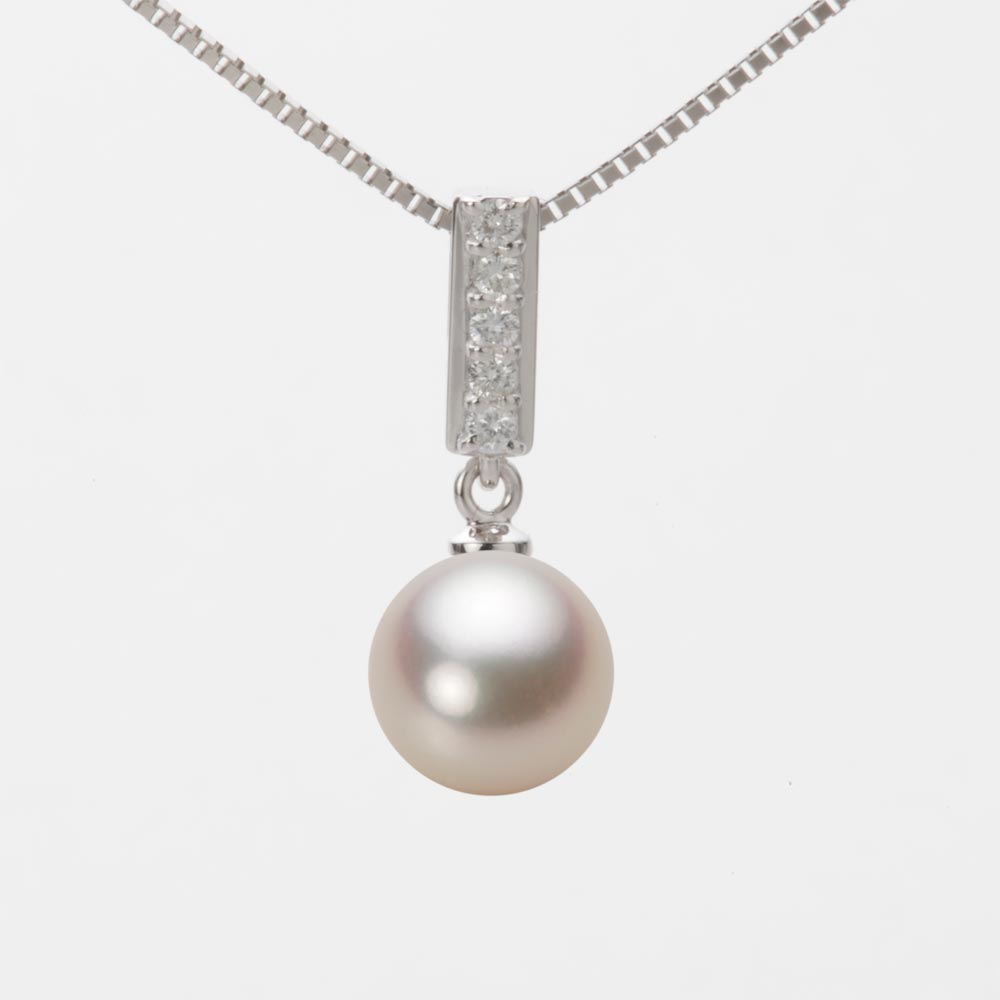 8.0mmアコヤ真珠ペンダント（シャンパンゴールド）