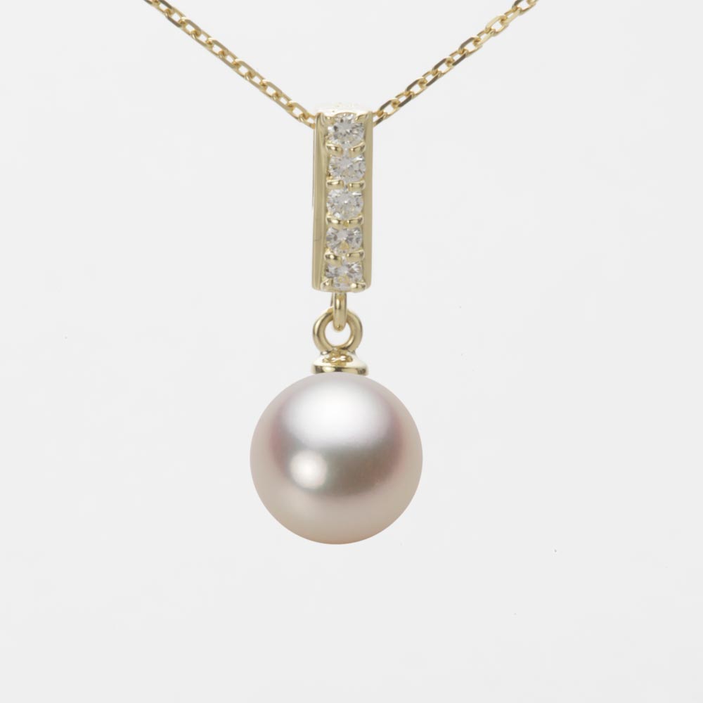 8.0mmアコヤ真珠ペンダント（シャンパンゴールド）