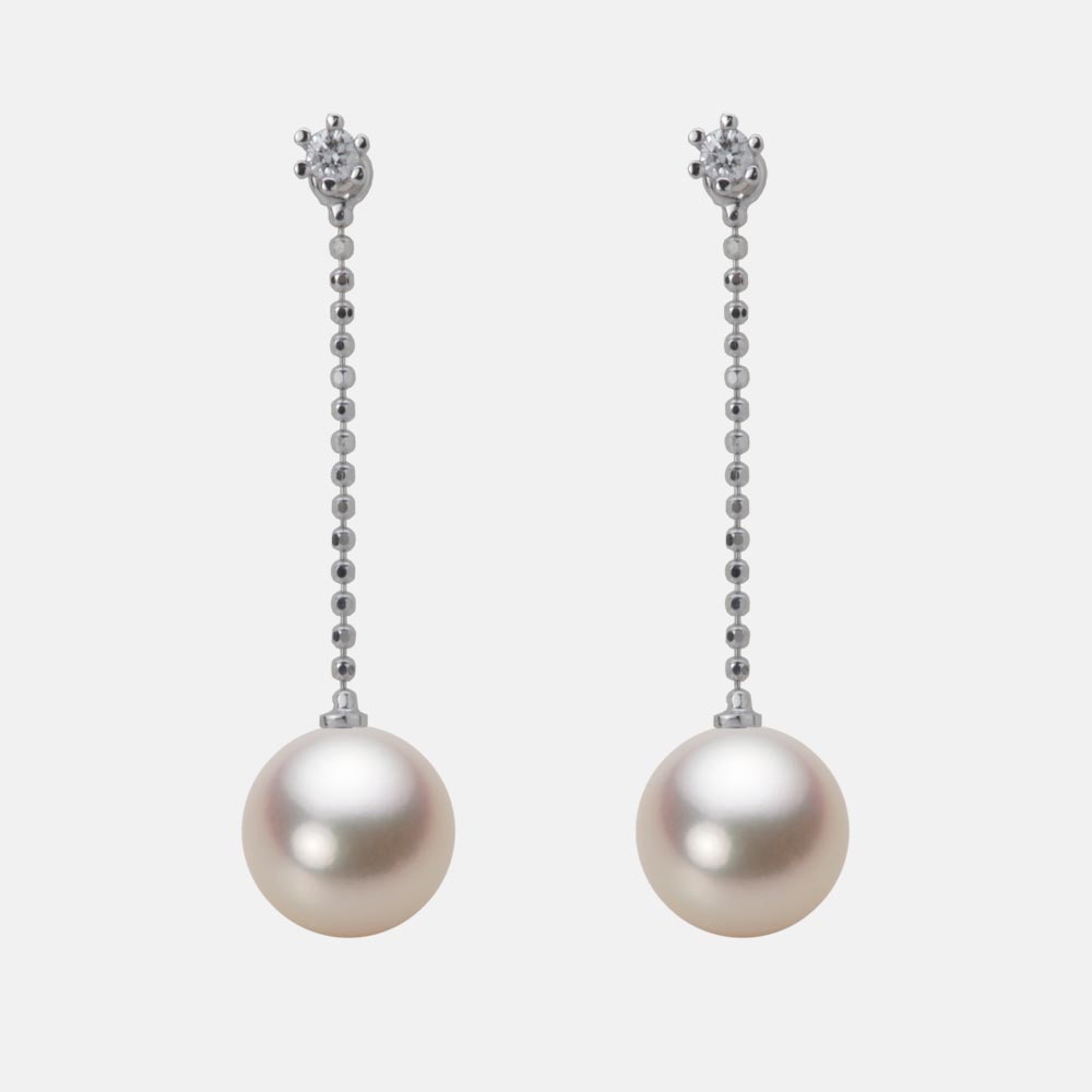 8.0mmアコヤ真珠ピアス（シャンパンゴールド）