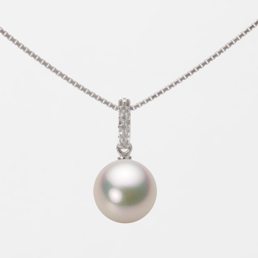 8.0mmアコヤ真珠ペンダント（シャンパンホワイト）