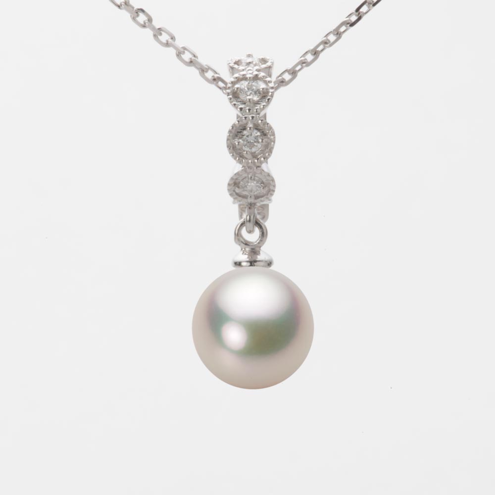 8.0mmアコヤ真珠ペンダント（シャンパンホワイト）