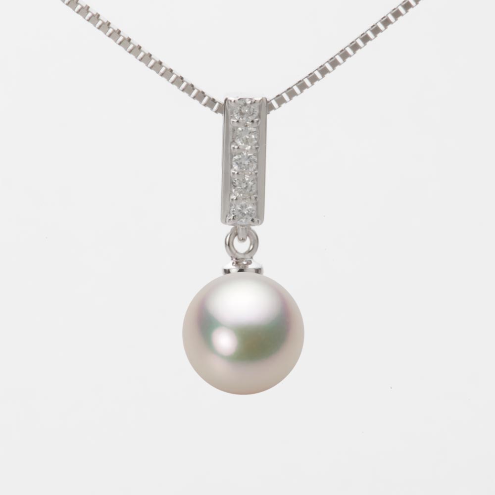 8.0mmアコヤ真珠ペンダント（シャンパンホワイト）