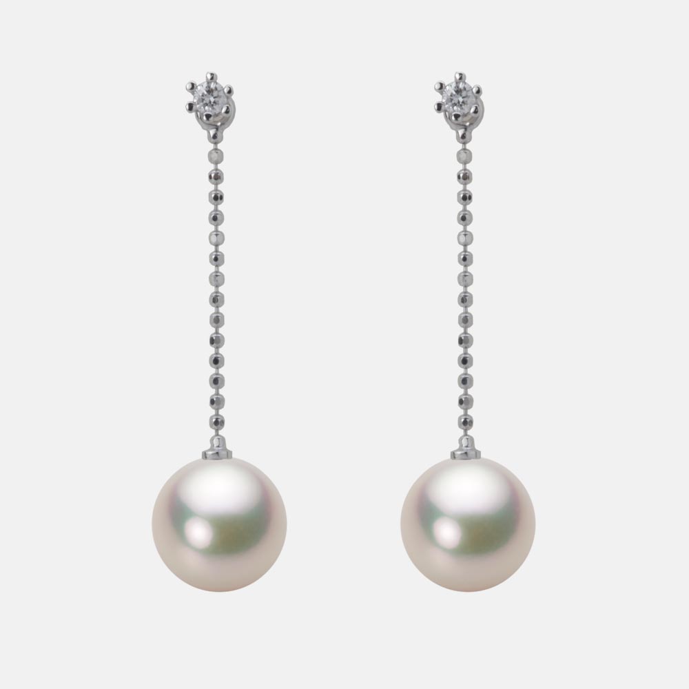 8.0mmアコヤ真珠ピアス（シャンパンホワイト）