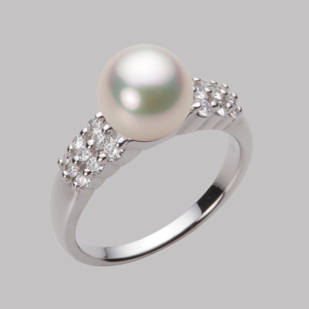 8.0mmアコヤ真珠リング（シャンパンホワイト）