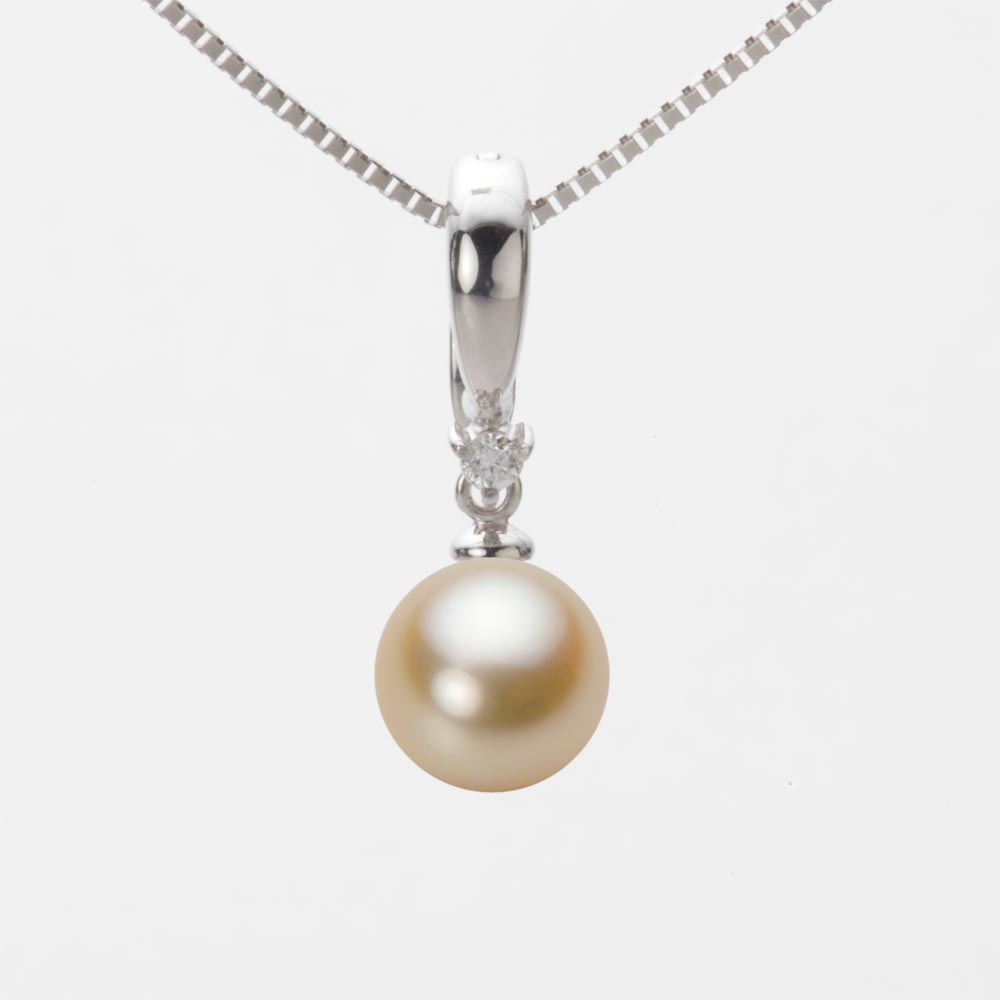 8.0mmアコヤ真珠ペンダント（ナチュラルゴールド）