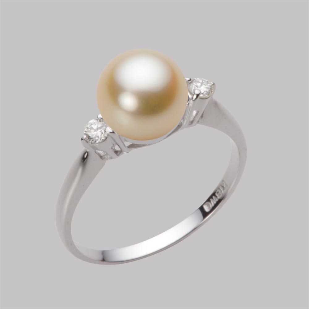 8.0mmアコヤ真珠リング（ナチュラルゴールド）