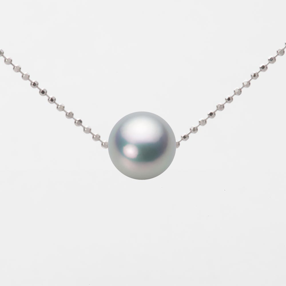 8.0mmアコヤ真珠ペンダント （シルバーグレー）