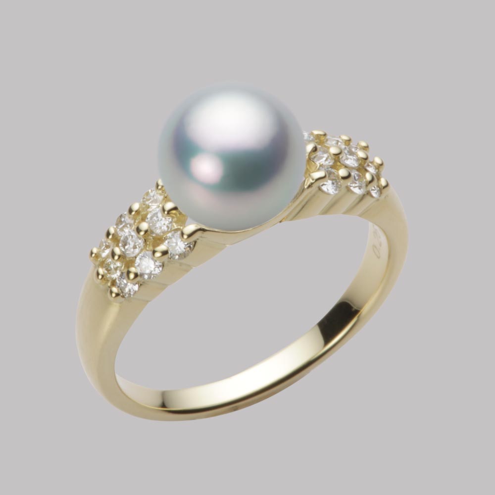 8.0mmアコヤ真珠リング（シルバーグレー）