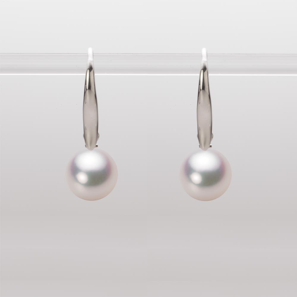 8.0mmアコヤ真珠ピアス（ホワイトピンク・マリン）