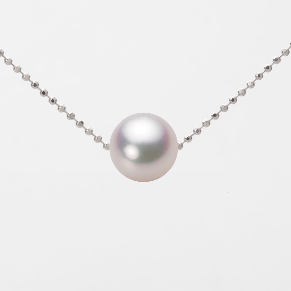 8.0mmアコヤ真珠ペンダント （ホワイトピンク・マリン）