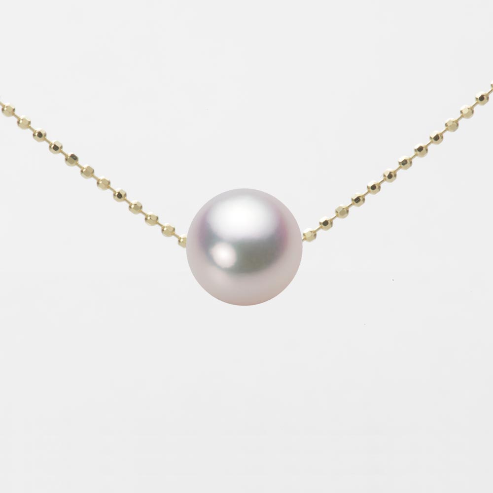 8.0mmアコヤ真珠ペンダント （ホワイトピンク・マリン）