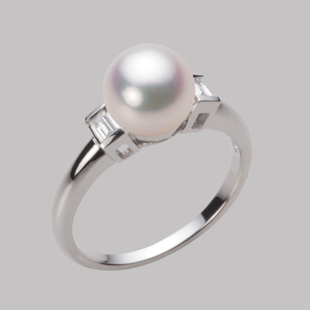 8.0mmアコヤ真珠リング（ホワイトピンク・マリン）
