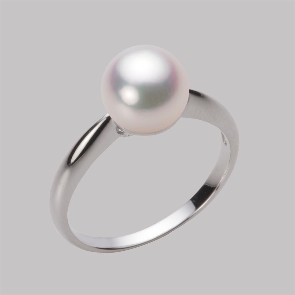 8.0mmアコヤ真珠リング（ホワイトピンク・マリン）