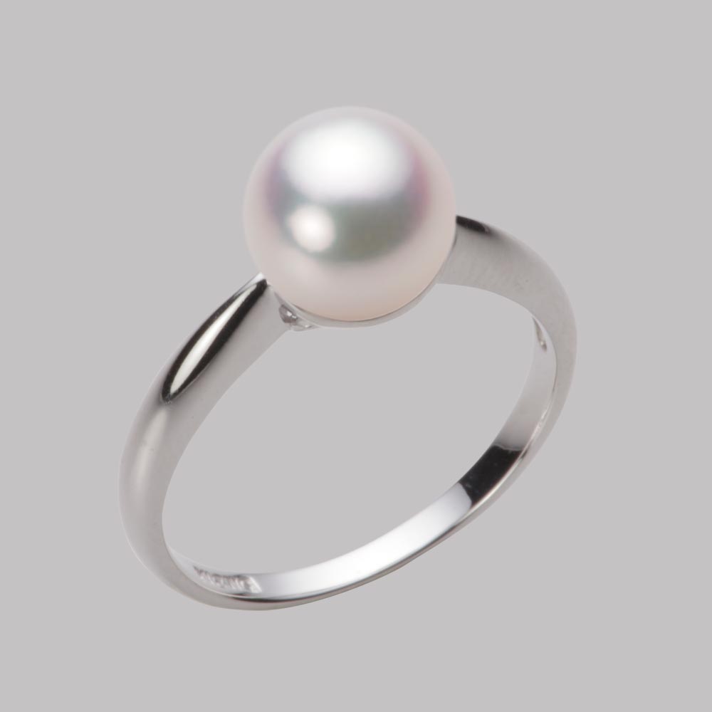 8.0mmアコヤ真珠リング（ホワイトピンク・マリン）