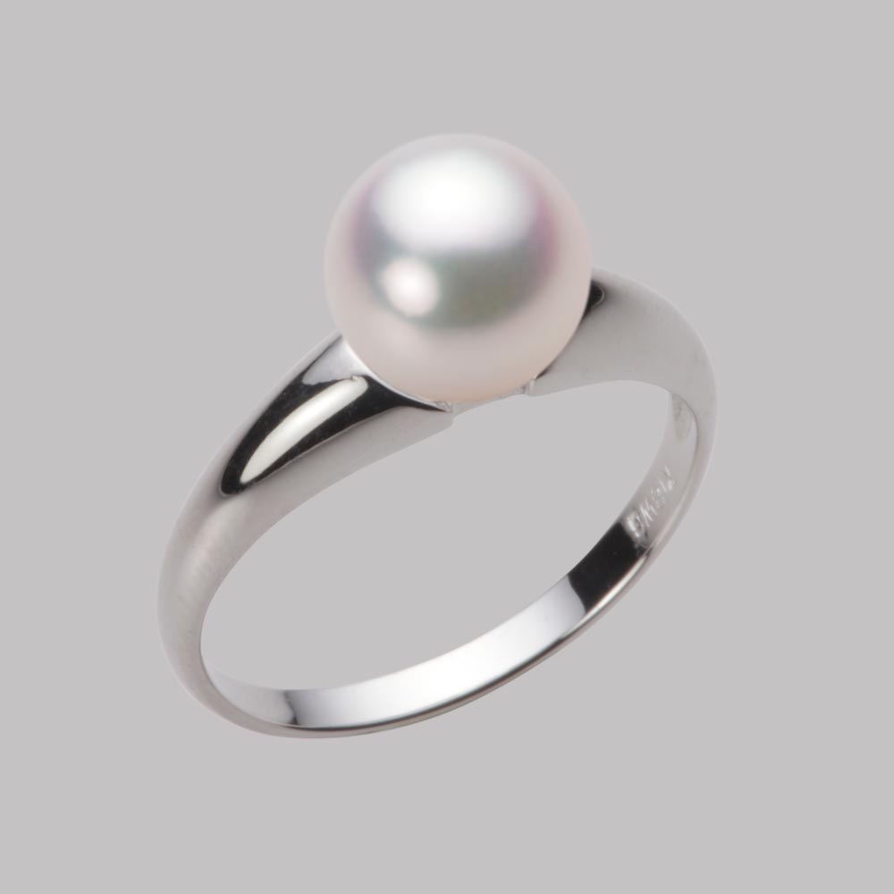 8.0mmアコヤ真珠リング（ホワイトピンク・マリン）