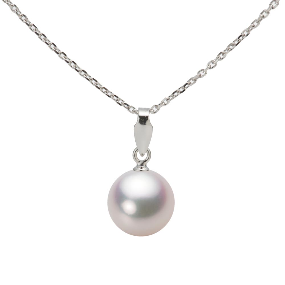 8.0mmアコヤ真珠ペンダント （ホワイトピンク・マリン）