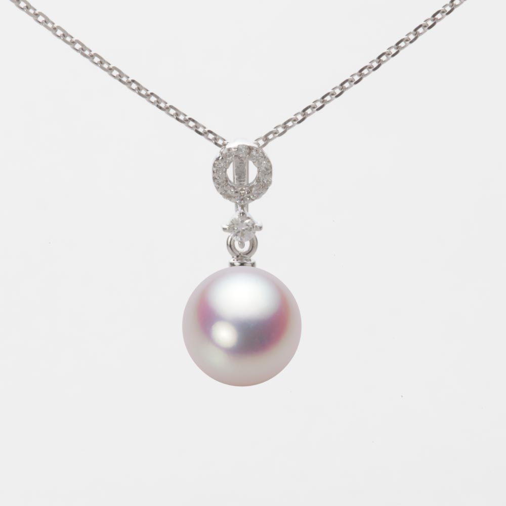 8.0mmアコヤ真珠ペンダント（ホワイトピンク・ロゼ）