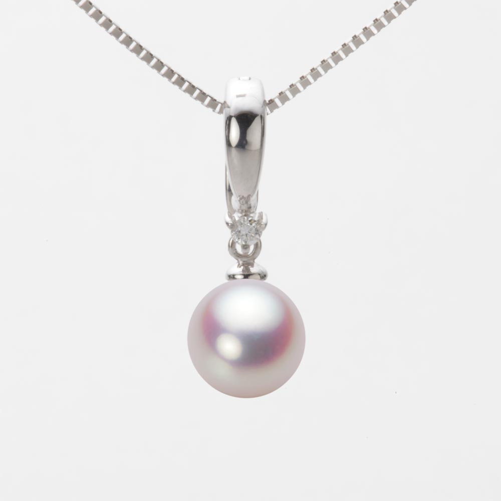 8.0mmアコヤ真珠ペンダント（ホワイトピンク・ロゼ）