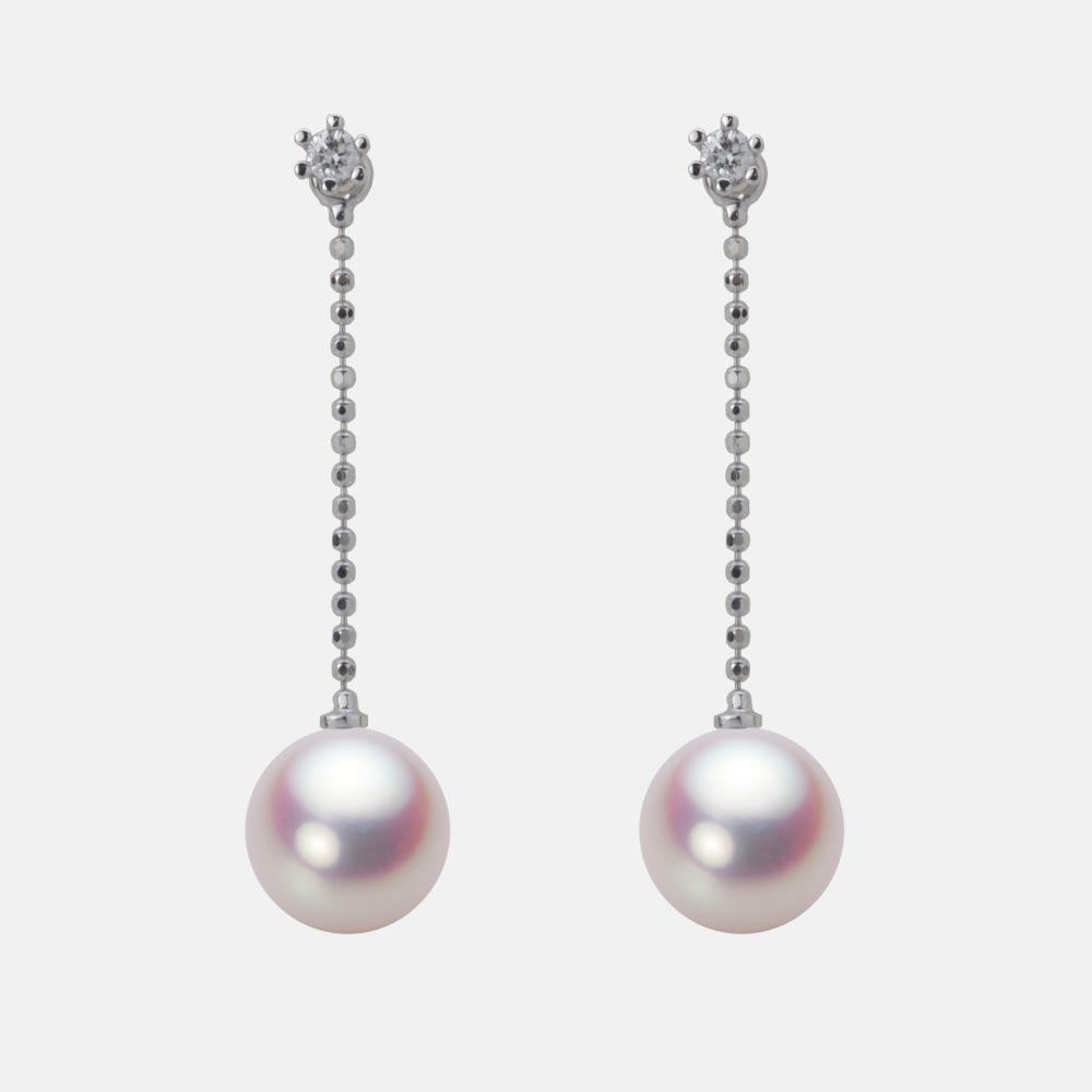 8.0mmアコヤ真珠ピアス（ホワイトピンク・ロゼ）
