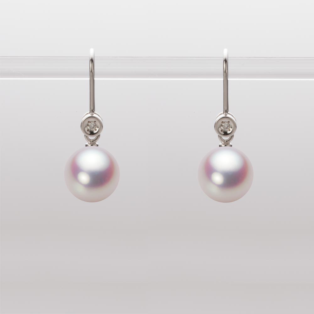 8.0mmアコヤ真珠ピアス（ホワイトピンク・ロゼ）