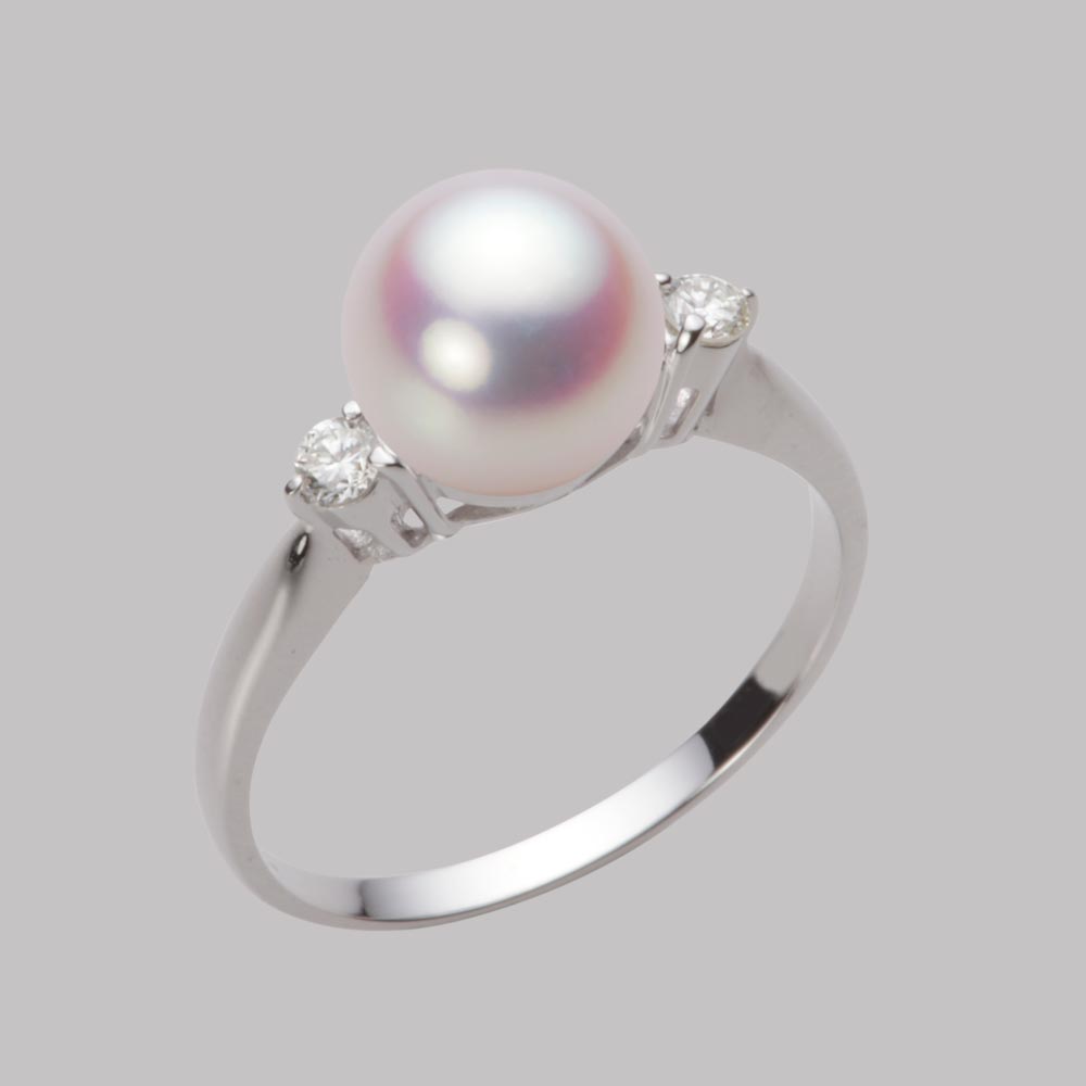 8.0mmアコヤ真珠リング（ホワイトピンク・ロゼ）