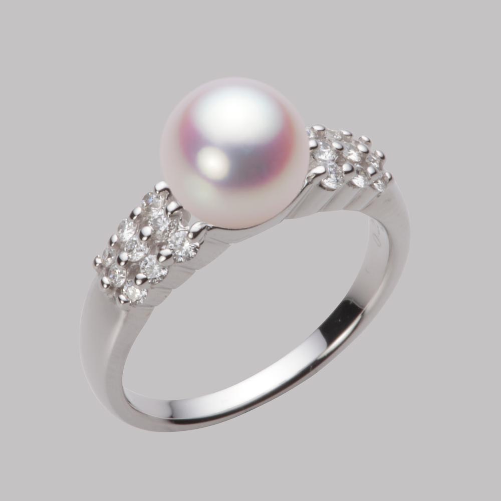 8.0mmアコヤ真珠リング（ホワイトピンク・ロゼ）