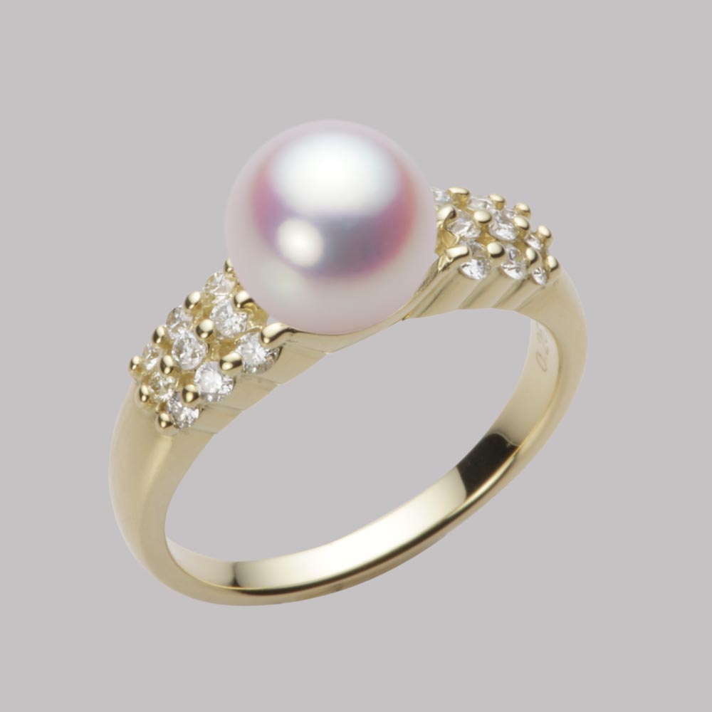 8.0mmアコヤ真珠リング（ホワイトピンク・ロゼ）
