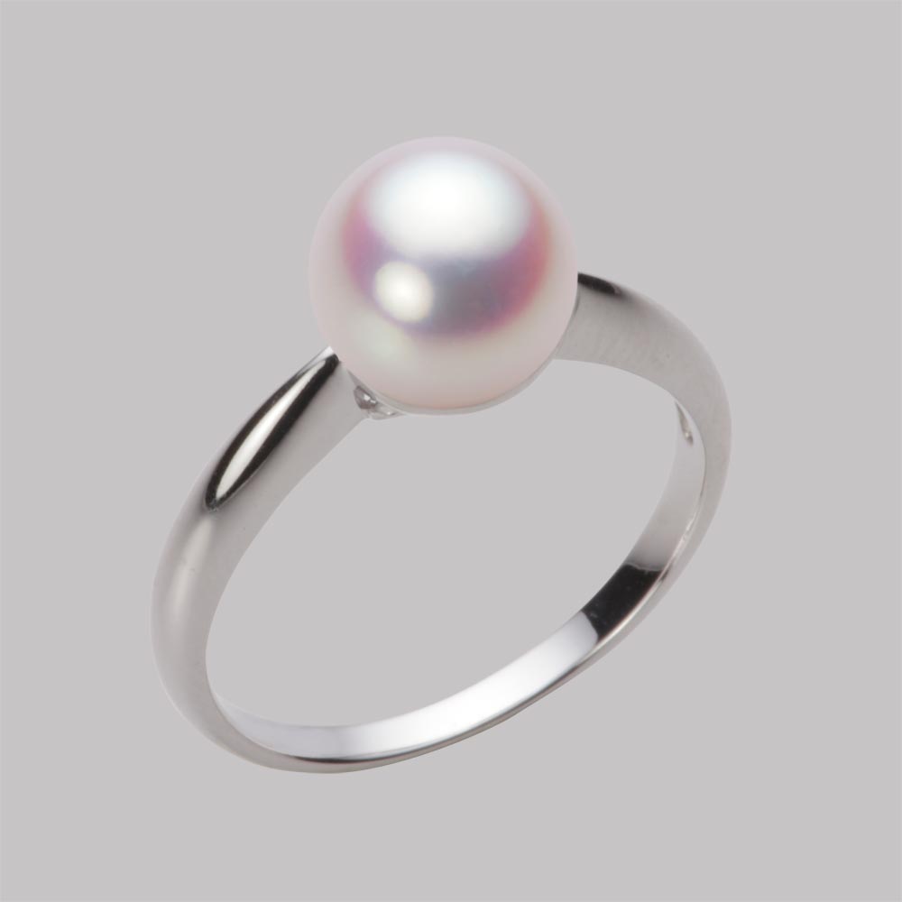 8.0mmアコヤ真珠リング（ホワイトピンク・ロゼ）