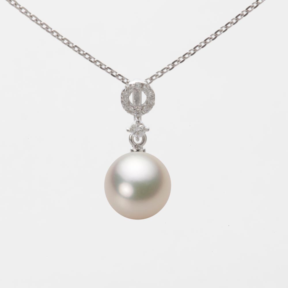 8.0mmアコヤ真珠ペンダント（シャンパンゴールド）