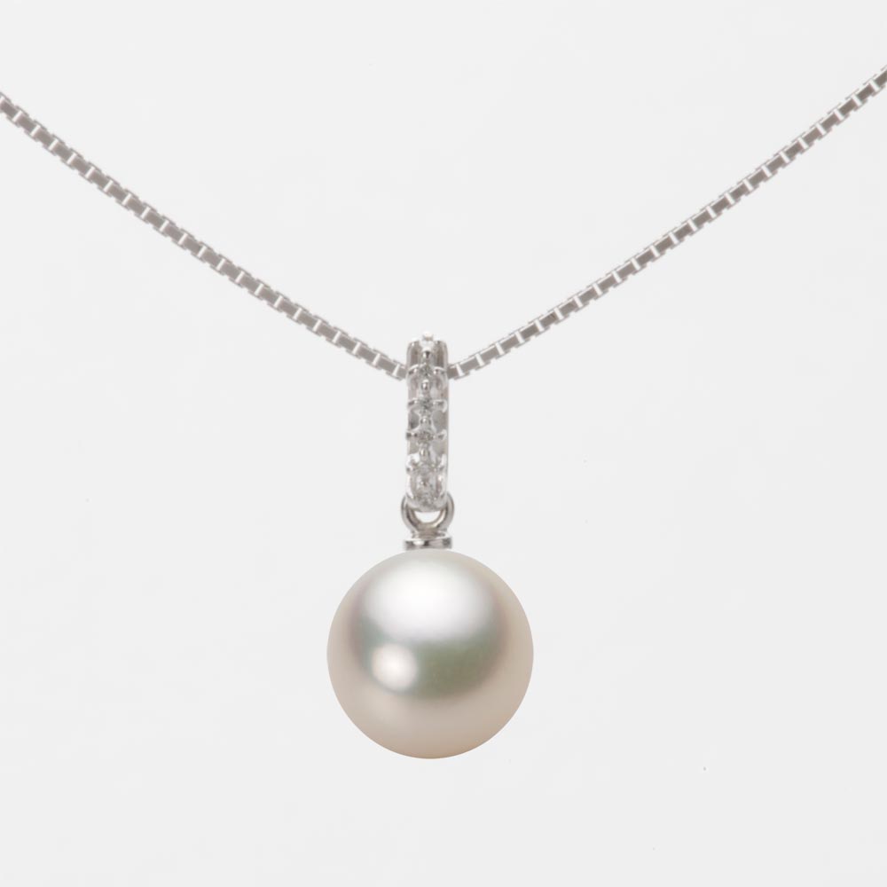 8.0mmアコヤ真珠ペンダント（シャンパンゴールド）