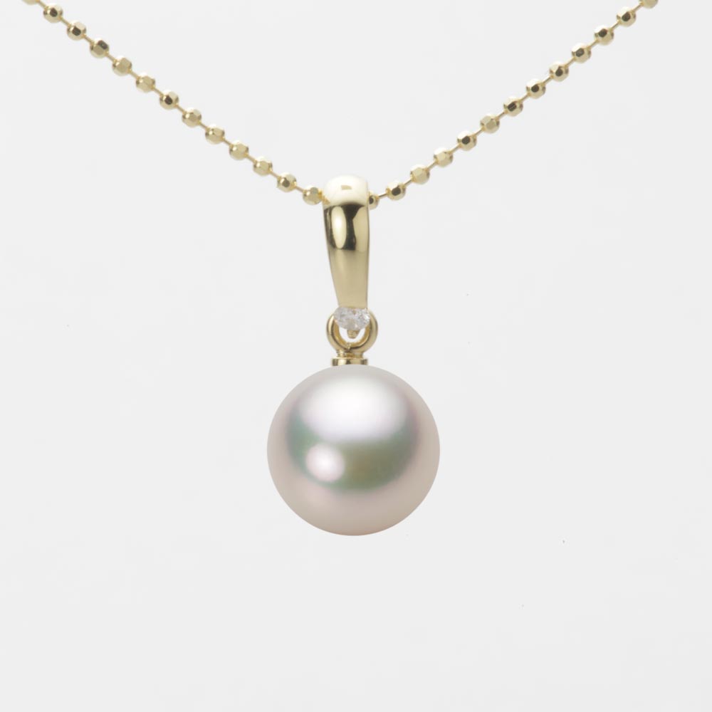 8.0mmアコヤ真珠ペンダント（シャンパンホワイト）