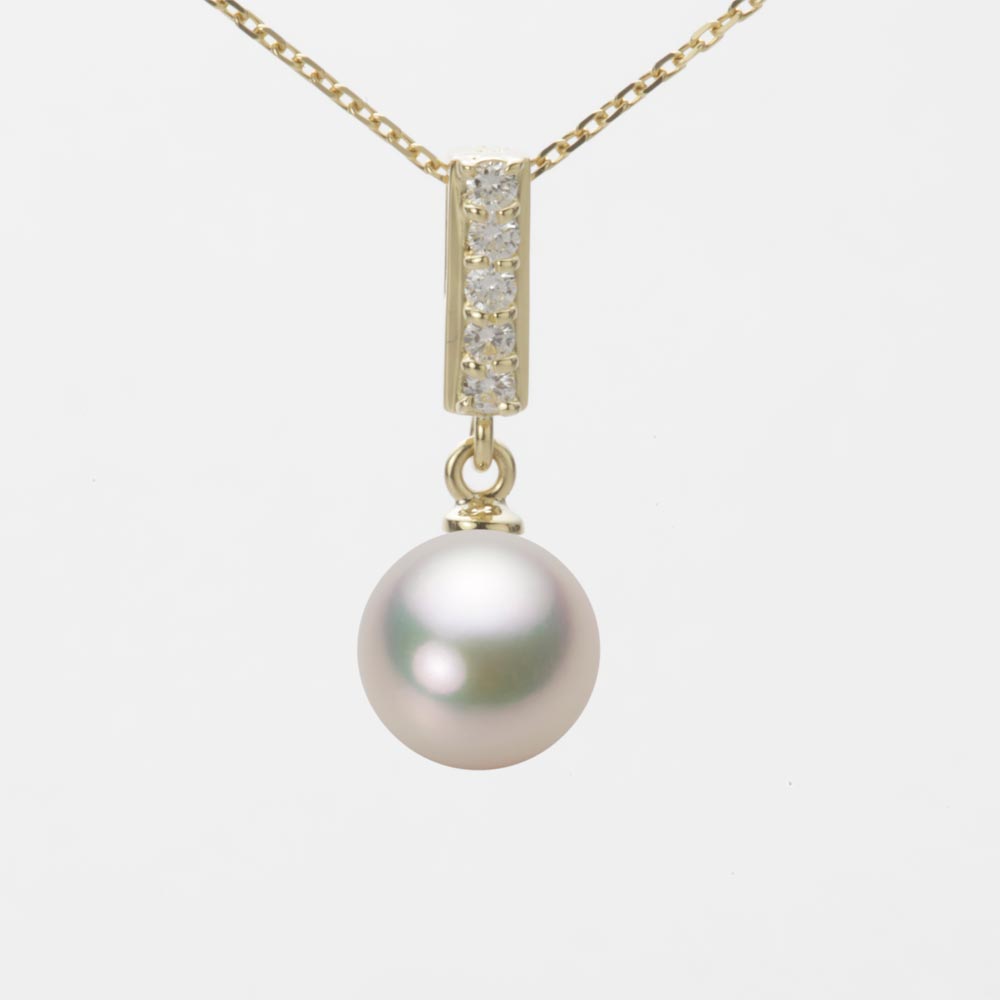 8.0mmアコヤ真珠ペンダント（シャンパンホワイト）