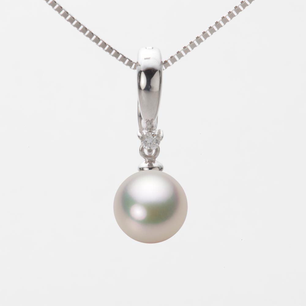 8.0mmアコヤ真珠ペンダント（シャンパンホワイト）