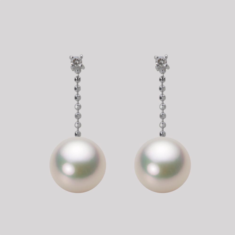 8.0mmアコヤ真珠ピアス（シャンパンホワイト）