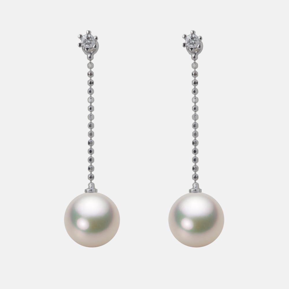 8.0mmアコヤ真珠ピアス（シャンパンホワイト）