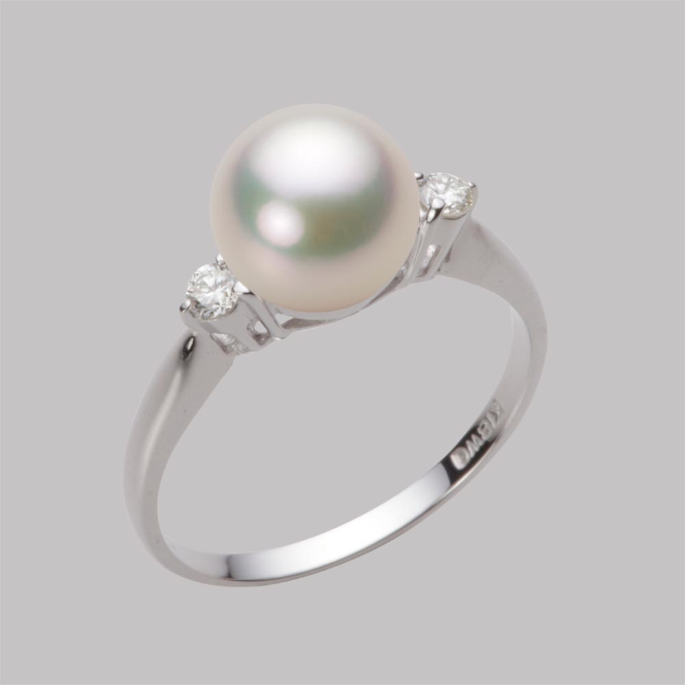 8.0mmアコヤ真珠リング（シャンパンホワイト）