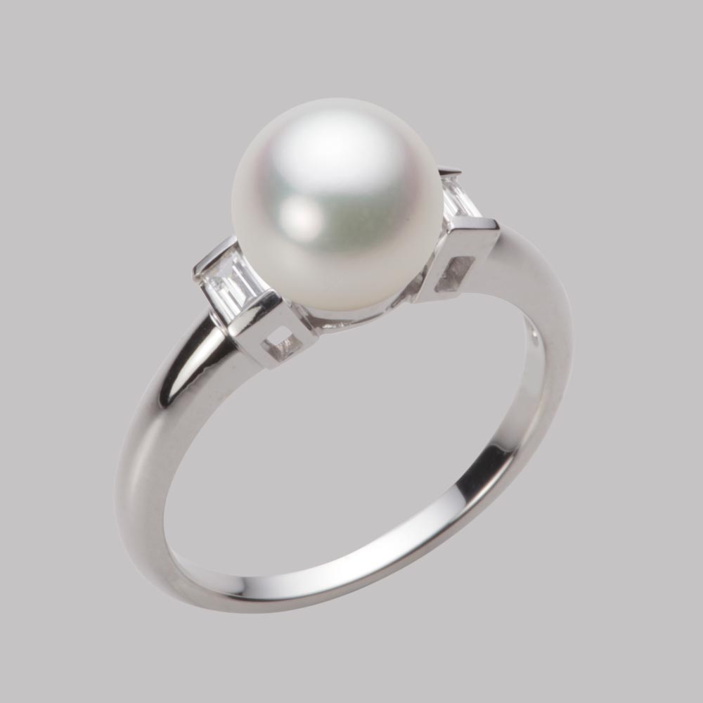 8.0mmアコヤ真珠リング（ナチュラルホワイト）