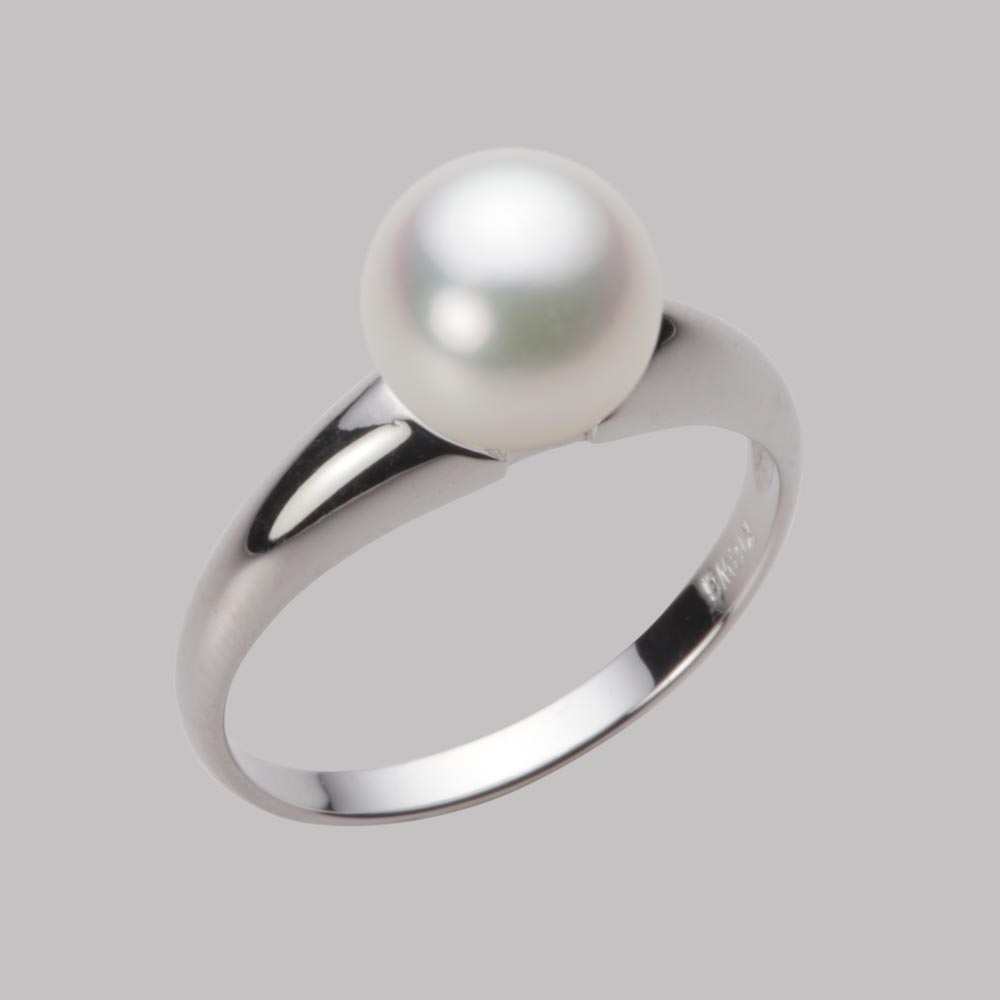 8.0mmアコヤ真珠リング（ナチュラルホワイト）