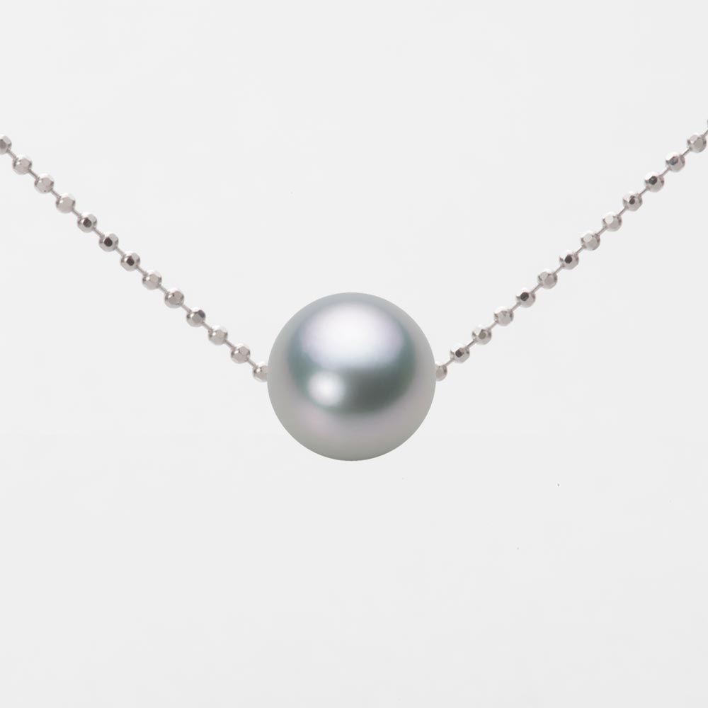 8.0mmアコヤ真珠ペンダント （シルバーグレー）