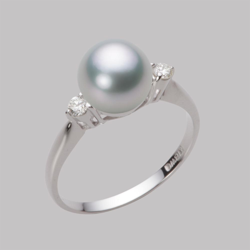 8.0mmアコヤ真珠リング（シルバーグレー）