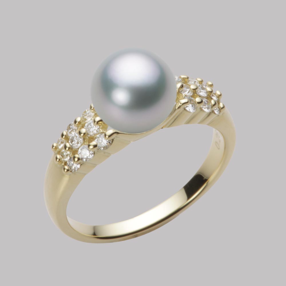 8.0mmアコヤ真珠リング（シルバーグレー）