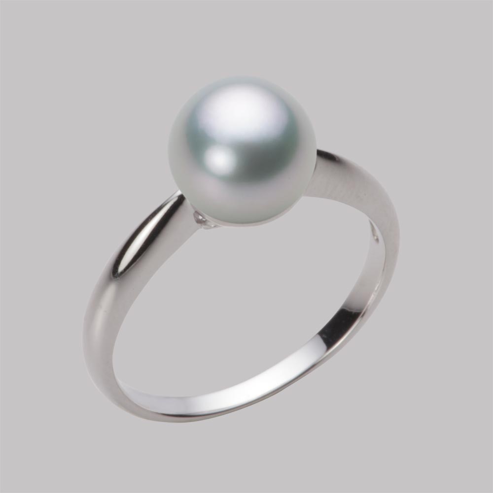 8.0mmアコヤ真珠リング（シルバーグレー）
